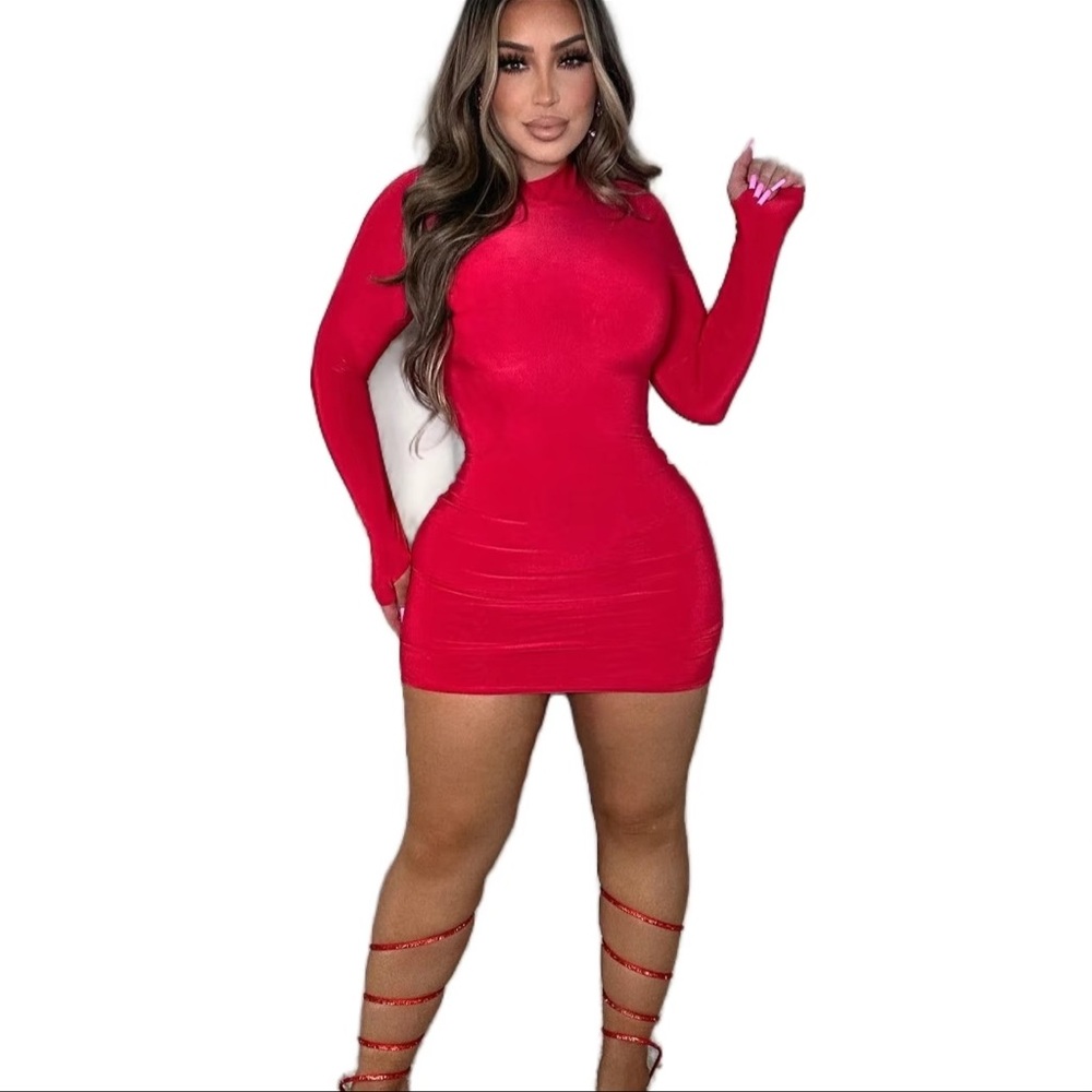 Elegant Bodycon Sexy Red Dress Sizes S, M, L